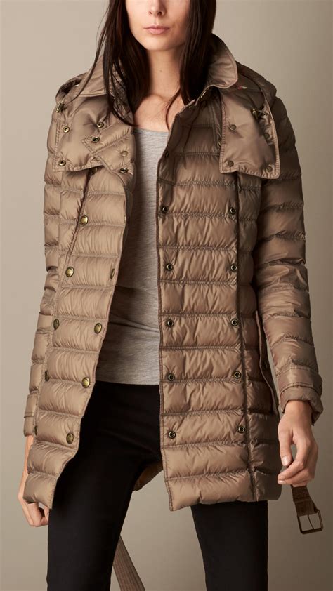 burberry puffer brown|burberry down filled puffer coat.